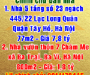 Bán nhà vườn thôn 7 Chăm Me, xã Ba Trại, Ba Vì, Hà Nội