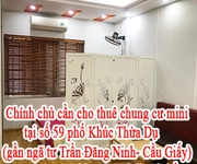 Chính chủ cần cho thuê căn hộ chung cư mini tại số 59 phố Khúc Thừa Dụ  gần ngã tư Trần Đăng Ninh-