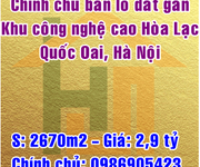 2 Cần bán gấp lô đất gần khu công nghệ cao Hòa Lạc, Huyện Quốc Oai, Hà Nội