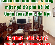 3 Chính chủ bán nhà mặt ngõ 23 phố Bồ Đề, Long Biên, Hà Nội