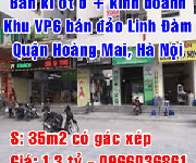 3 Chính chủ bán kiot kinh doanh khu VP6 bán đảo Linh Đàm, quận Hoàng Mai