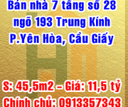 Bán nhà số 28 ngõ 193 Trung Kính, Yên Hòa, Cầu Giấy