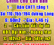 Chính chủ bán CHTT tầng 1 số 110/155/1194 Đường Láng, Quận Đống Đa, Hà Nội