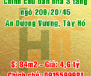 6 Chính chủ bán nhà 3 tầng ngõ 209/20/45 An Dương Vương, Quận Tây Hồ