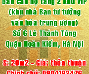 Chính chủ bán căn hộ tầng 2 khu VIP, số 6 Lê Thánh Tông, quận Hoàn Kiếm