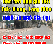 5 Bán đất đấu giá DG1 Đức Giang Ngõ 59 Ngô Gia Tự  Quận Long Biên