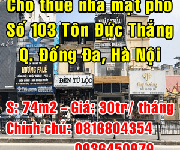 4 Cho thuê nhà số 103 mặt phố Tôn Đức Thắng, Quận Đống Đa, Hà Nội