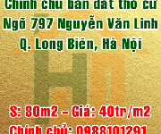 5 Bán đất tổ 1 Sài Đồng, ngõ 797 Nguyễn Văn Linh, Quận Long Biên