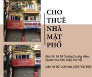 1 Cho thuê nhà mặt phố Dương Quảng Hàm, CẦU GIẤY, 4 TẦNG, Diện tích: 45M2