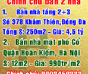 Chính chủ cần bán gấp nhà trên biệt thự số 378 Khâm Thiên, Quận Đống Đa, Hà Nội