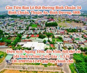 Cần tiền bán lô đất đường bình chuẩn 34, bình chuẩn, thuận an, bình dương, shr