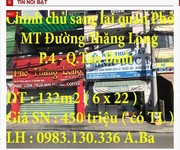 Sang lại quán Phở mặt tiền đường Thăng Long, P4, Quận Tân Bình.