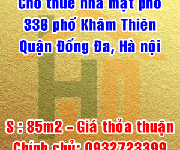 Chính chủ cho thuê nhà mặt phố 336 Khâm Thiên, Quận Đống Đa, Hà Nội