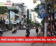 Bán nhà mặt phố Khâm thiên, Đống Đa 80m2, nở hậu, 2 mặt tiền,vỉa hè kinh doanh, ô tô đỗ cửa cả ngày