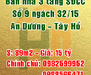 4 Chính chủ bán nhà số 9 ngách 32/15 An Dương, Phường Yên Phụ, Quận Tây Hồ
