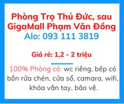 4 Phòng trọ thủ đức, gần gigamall phạm văn đồng giá 1,2 - 2 triệu