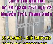 10 Chính chủ bán nhà số 78 ngách 72/1 ngõ 72 Nguyễn Trãi, Quận Thanh Xuân