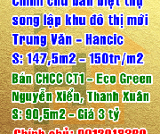 6 Chính chủ bán căn hộ tầng 16 tòa CT1 Eco Green 286 Nguyễn Xiển, Thanh Trì
