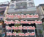 Chính chủ cho thuê nhà nguyên căn phường 10 quận tân bình hồ chí minh