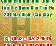 7 Chính chủ bán nhà khu tập thể Quân Khu Thủ Đô, 241 Mai Dịch, Cầu Giấy