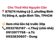 10 Chính chủ cho thuê giá rẻ quận Bình Tân