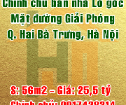 Chính chủ bán nhà mặt đường Giải Phóng, Quận Hai Bà Trưng, Hà Nội.