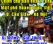4 Bán nhà mặt Phố 287 Hoàng Quốc Việt, Quận Cầu Giấy, Hà Nội