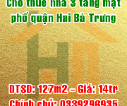 Chính chủ cho thuê nhà mặt phố Hương Viên, Quận Hai Bà Trưng, Hà Nội