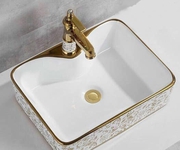 1 Vòi rữa lavabo nóng lạnh mạ vàng cao cấp