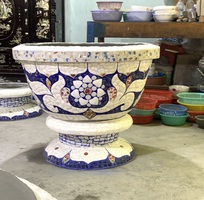 Chậu hoa - chậu khảm sành - dán miểng 0933181317 hàng thủ công mỹ nghệ thủ đức tphcm Chậu hoa - chậu khảm sành - dán miểng 0933181317 hàng thủ công mỹ nghệ thủ đức tphcm