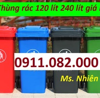 Thùng rác màu xanh giá rẻ- thùng rác 120L 240L 660L giá rẻ tại long an- lh 0911082000