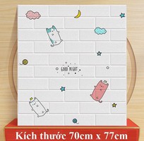 6 Xốp Dán Tường Hoạt Hình 3D Siêu Dễ Thương khổ 70x77cm