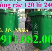 Thùng rác nhựa nắp kín giá rẻ- thùng rác 120 lít 240 lít 660 lít có bánh xe giá tốt- lh 0911082000