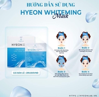 2 HYEON WHITENING MASK  Mặt nạ Hyeon Lab Dưỡng da, cung cấp dưỡng chất giúp da căng, sáng mịn  Cấp