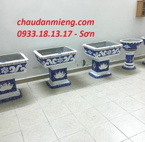 4 Nghệ nhân dán miễng sành sứ - ốp sành - chuyên chậu hoa - bể cá cảnh