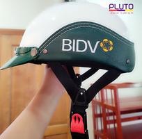 Quảng cáo bằng nón bảo hiểm in logo