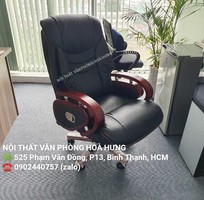 1 Ghế Giám Đốc Màu Da Đen Chân Gỗ Cao Cấp