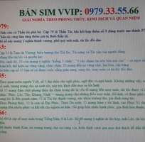 1 Sim VVIP chính chủ - rẻ nhất thị trường - 0 979 33 55 66