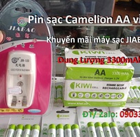 1 Pin sạc Kiwi 3300mAh vỉ 4 pin khuyến mãi máy sạc Jiabao