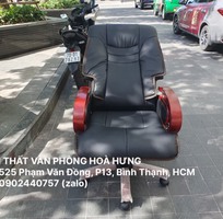 1 Ghế Giám Đốc Màu Da Đen Chân Gỗ Cao Cấp