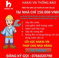 Thay lõi lọc 3 quả 123 chỉ 150k tại nhà. Kiểm tra nước miễn phí