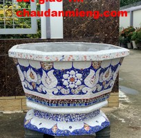 2 Chậu hoa - chậu khảm sành - dán miểng 0933181317 hàng thủ công mỹ nghệ thủ đức tphcm