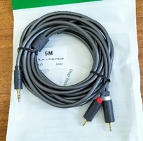 3 Dây loa Audio 3.5 ra 2 đầu RCA dài 1.5m,3m,5m,10m Ugreen 10511,10584,10512,10513,10514 loại tốt