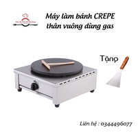 Máy làm bánh Crepe thái đơn vuông dùng gas, MẶT CHỐNG DÍNH siêu bền bảo hành 12 tháng