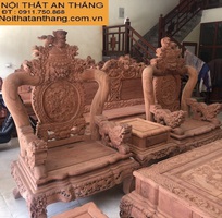 2 Bàn ghế gỗ phòng khách - Bộ Nghê Đỉnh 5 đầu 10 món gỗ hương đá cột 14 hàng hiếm . LH 0911.750.868
