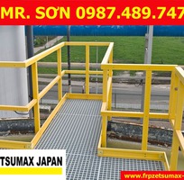 5 Tấm sàn FRP ,lưới sợi thủy tinh, Sàn FRP kháng hóa chất, chống ăn mòn, composite - Mới 100