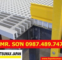 10 Tấm sàn FRP ,lưới sợi thủy tinh, Sàn FRP kháng hóa chất, chống ăn mòn, composite - Mới 100