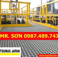 11 Tấm sàn FRP ,lưới sợi thủy tinh, Sàn FRP kháng hóa chất, chống ăn mòn, composite - Mới 100