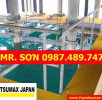 14 Tấm sàn FRP ,lưới sợi thủy tinh, Sàn FRP kháng hóa chất, chống ăn mòn, composite - Mới 100