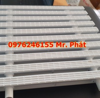 16 Sàn lót đi lại bảo trì cách điện, tấm sàn ô lưới frp grating, nắp sàn kín dập gân frp